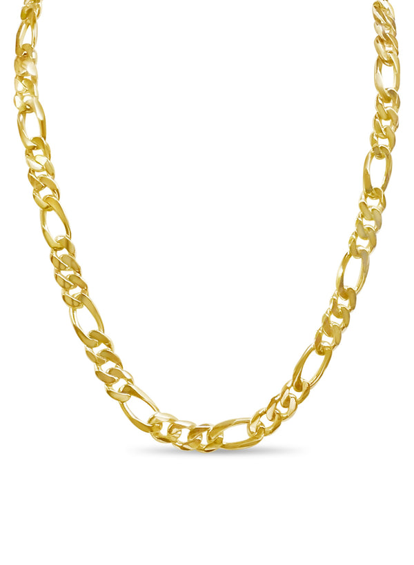 Figaro solid gold handmade necklace, 12mm