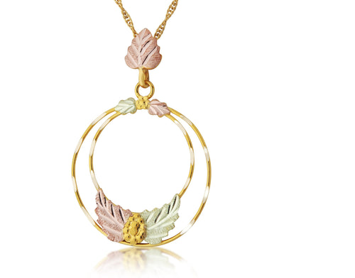 Beautiful Circles Black Hills Gold pendant